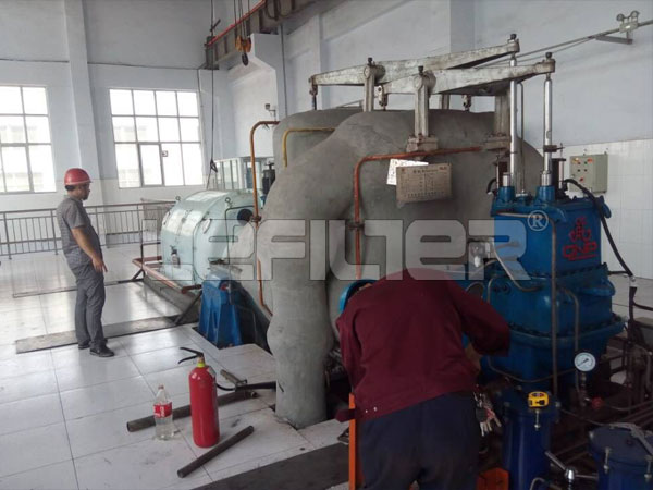 我公司配套青島汽輪機(jī)雙筒潤(rùn)滑油過(guò)濾器在天山熱電廠現(xiàn)場(chǎng)安裝調(diào)試